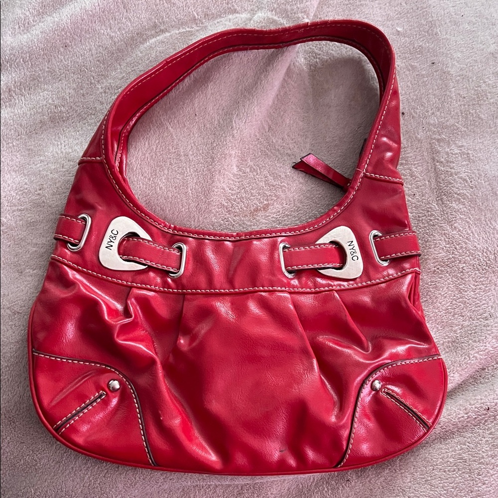 NYC Chic Red Shoulder Bag
